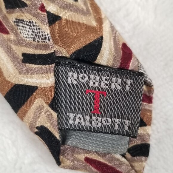 Robert Talbott Studio Nordstrom Tie Hand Sewn Silk Made USA 3 7/8 58 3/4 Brown - Picture 6 of 11